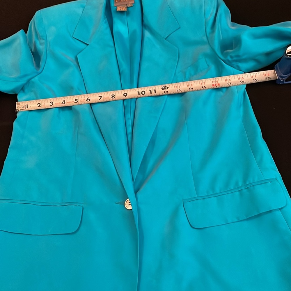 ❤️ Women’s EUC Vintage 90s Y2K COLLECTION POINT OF VIEW 100% Silk Jacket Sz 4 - Picture 12 of 13